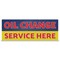 Signmission Oil Change Service Here Banner Concession Stand Food Truck Single Sided B-96-30121 - alternate 1